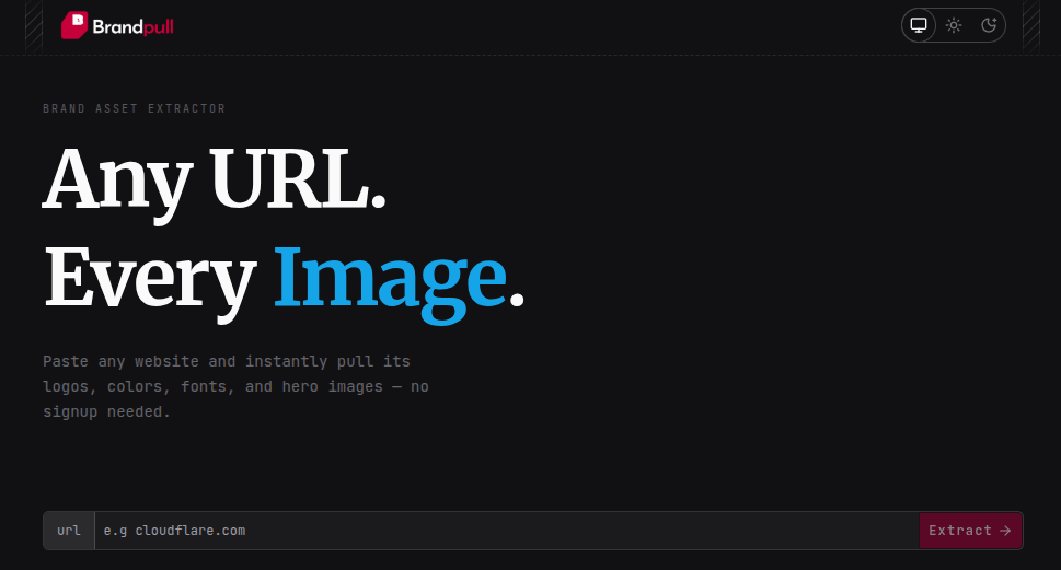 Brandpull screenshot